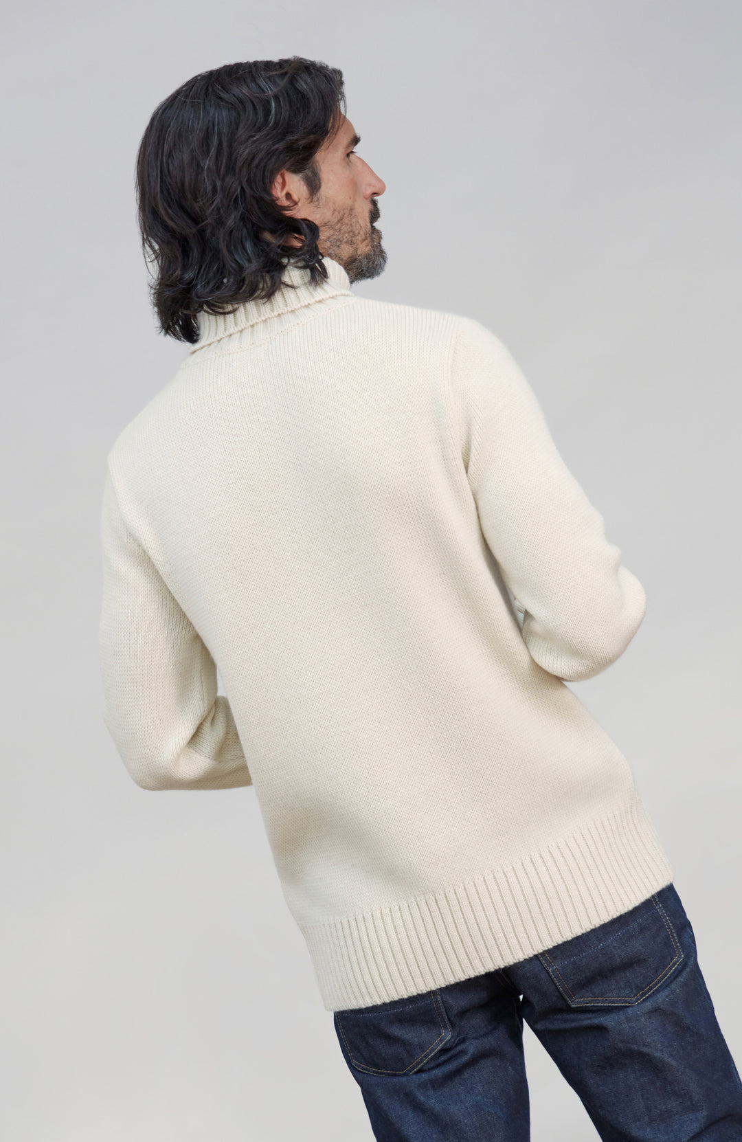 Men's Made in England Chunky Merino Wool Submariner Jumper .
