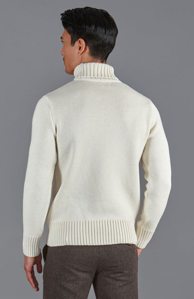 The Fitted Submariner - Roll Neck Merino Wool Jumper – Paul James Knitwear