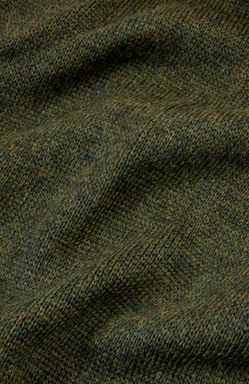 Green Mens Fitted Merino Wool Made In England Jumper By Paul James