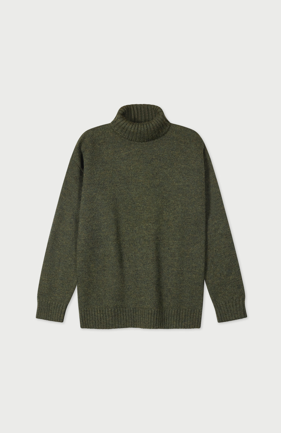 Green Mens Fitted Merino Wool Made In England Jumper By Paul James