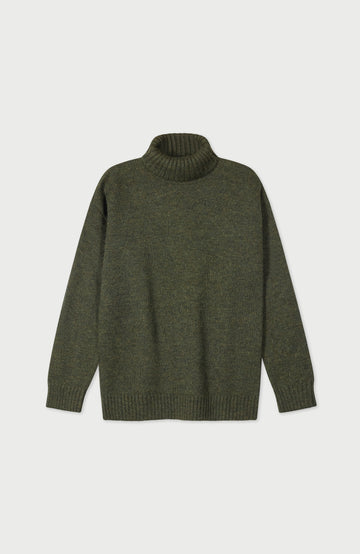 Green Mens Fitted Merino Wool Made In England Jumper By Paul James