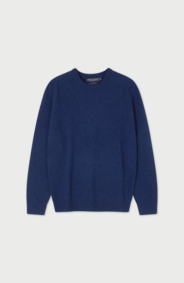 Navy Mens Lambswool Made In England Jumper By Paul James