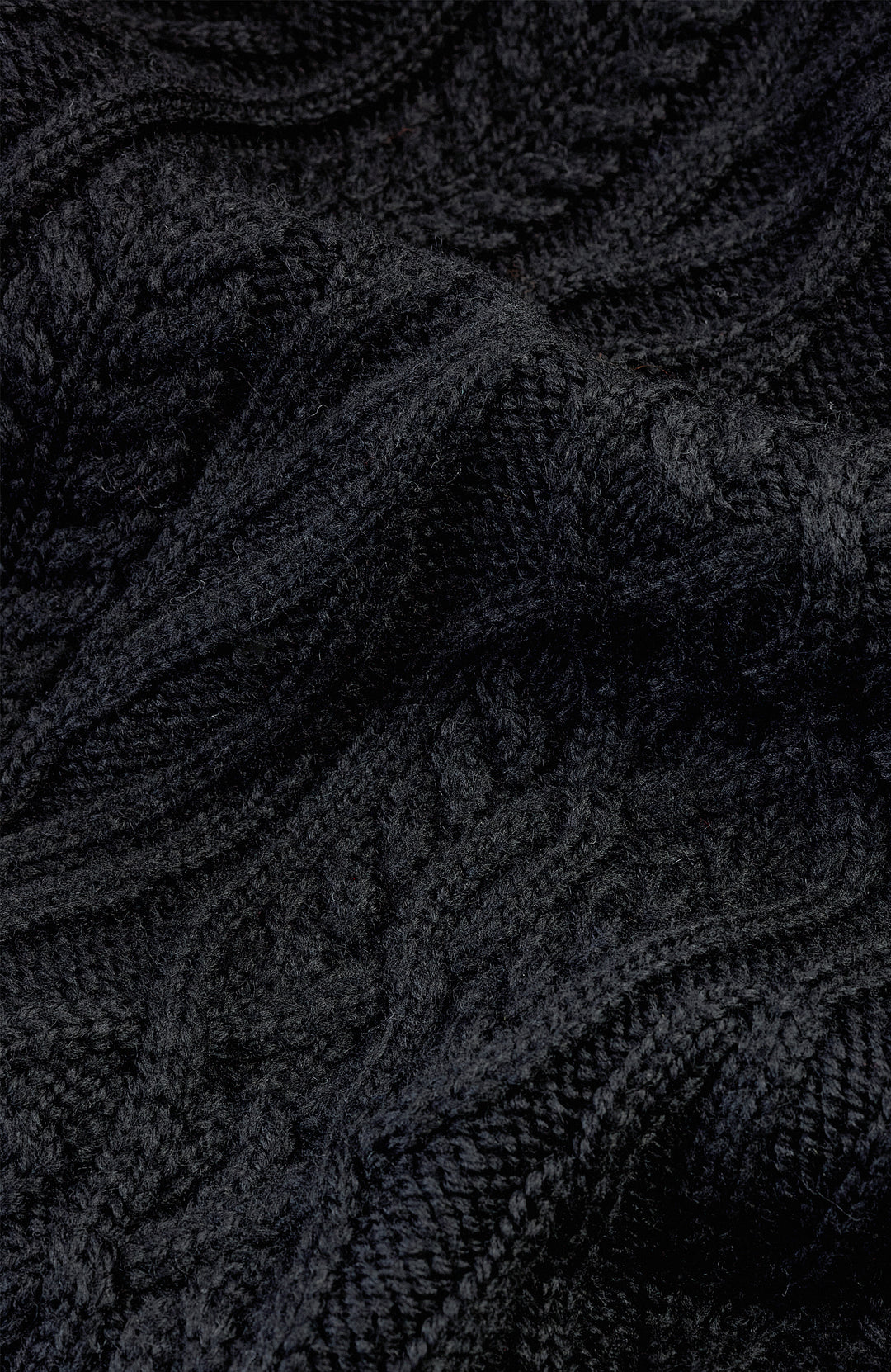 Black Womens Merino Wool Roll Neck Made In England Jumper By Paul James