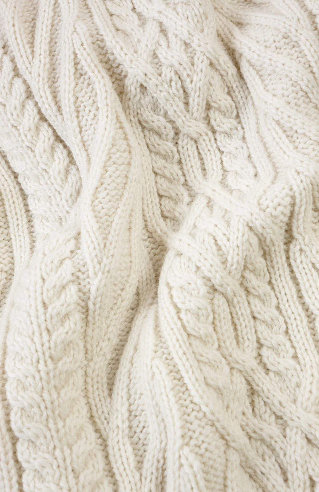 Ecru Womens Merino Wool Roll Neck Made In England Jumper By Paul James