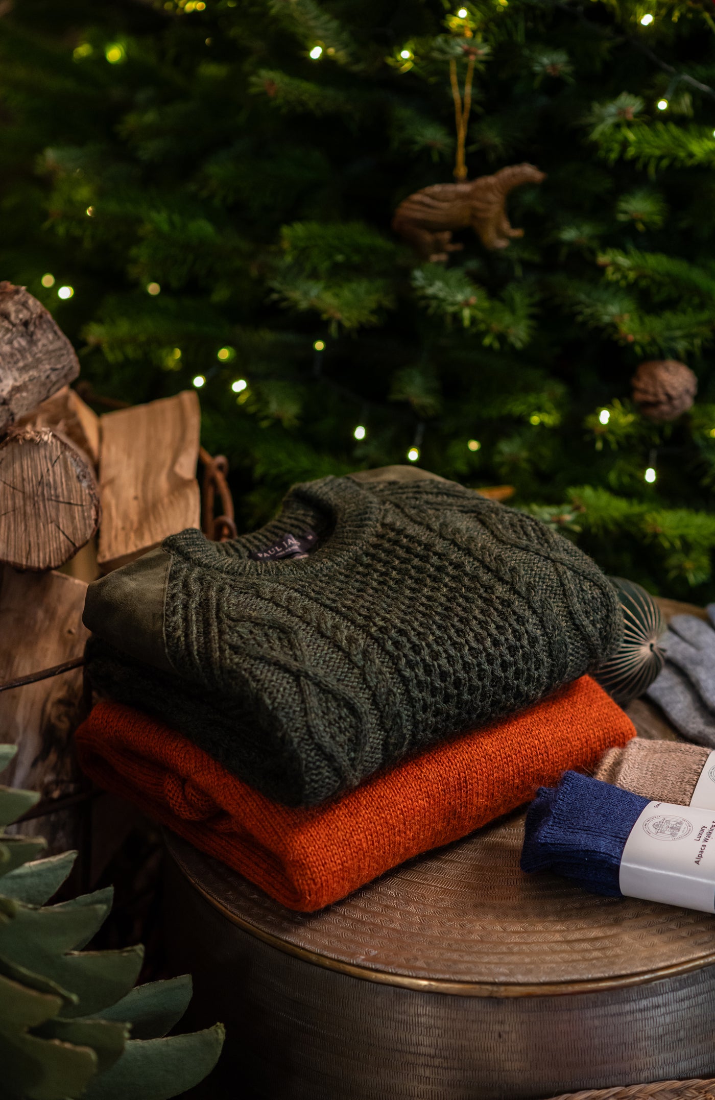 Mens Chunky Merino Wool Shooting Jumper