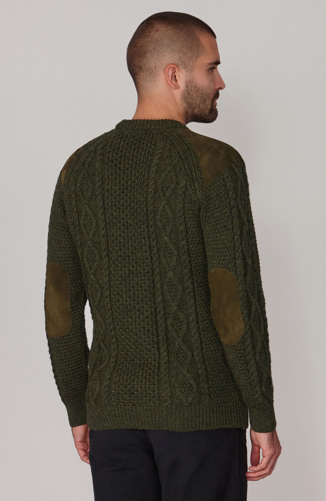 Mens Chunky Merino Wool Shooting Jumper