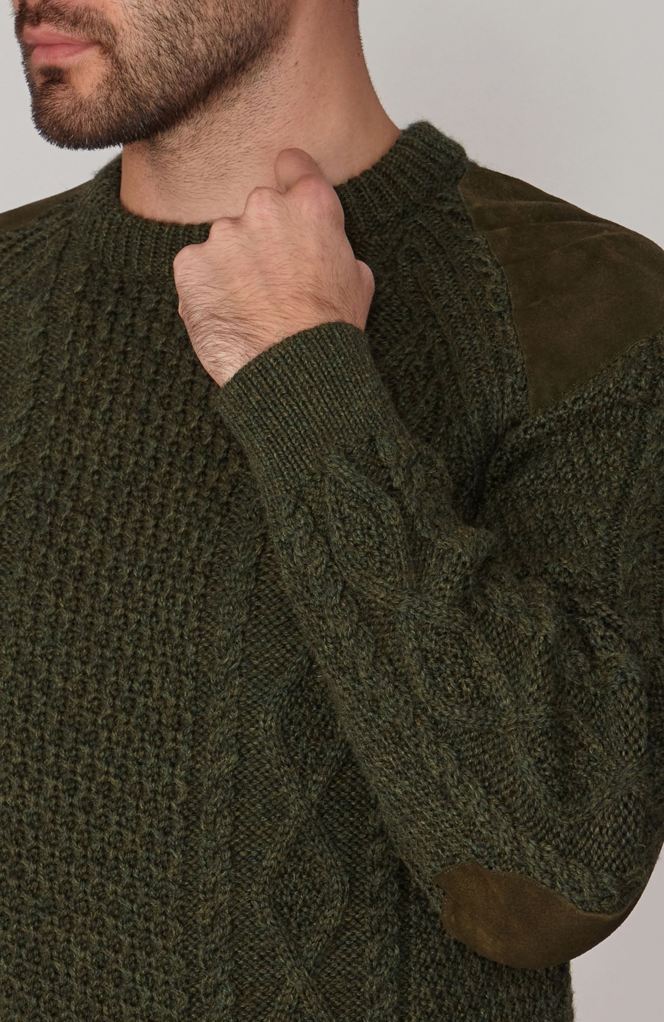 Mens Chunky Merino Wool Shooting Jumper
