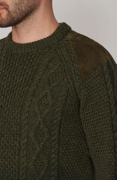 Mens Chunky Merino Wool Shooting Jumper