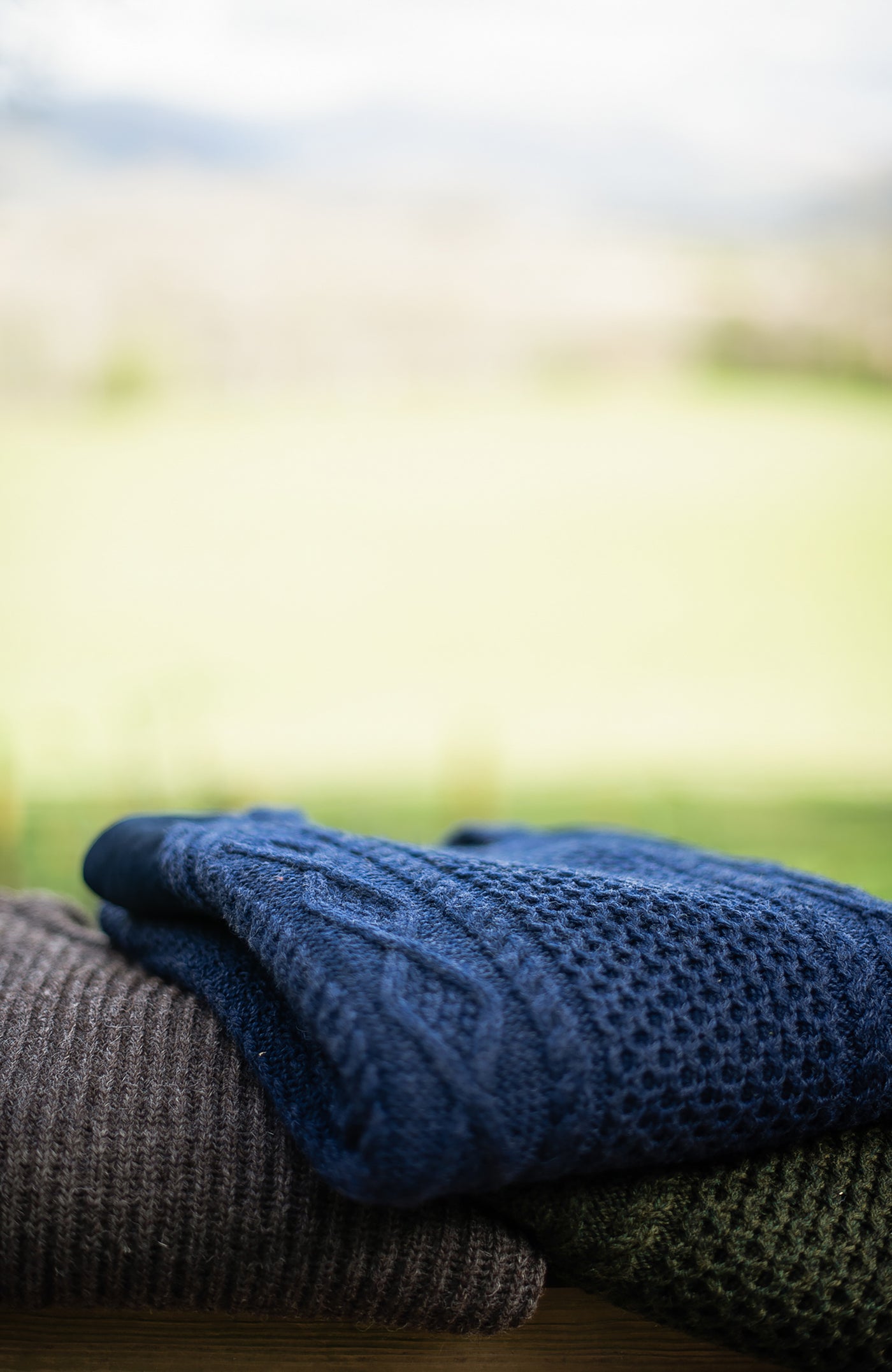 navy chunky wool jumper