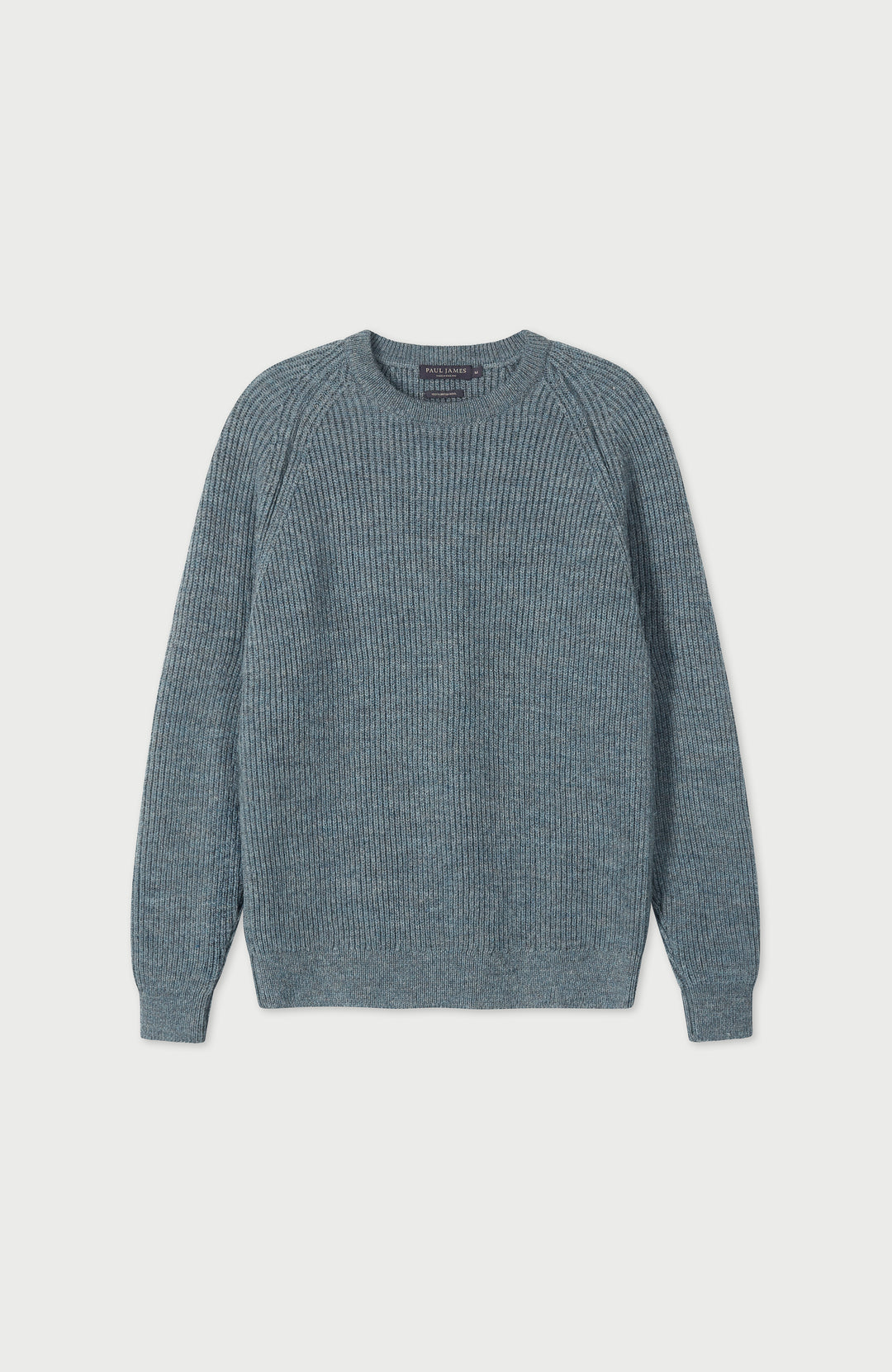 Blue Mens Sheepsoft British Wool Made In England Jumper By Paul James 