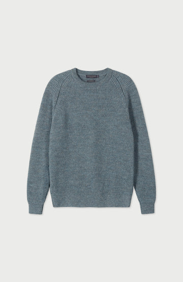 Blue Mens Sheepsoft British Wool Made In England Jumper By Paul James