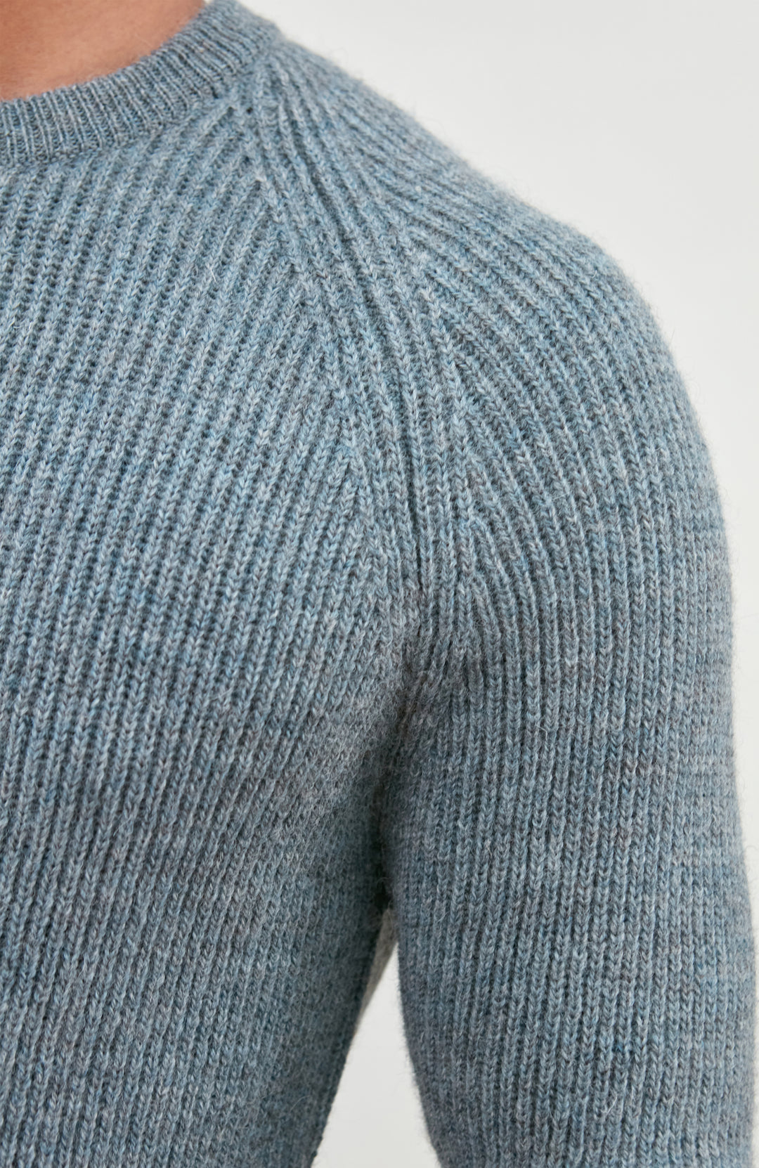 Blue Mens Sheepsoft British Wool Jumper By Paul James Knitwear