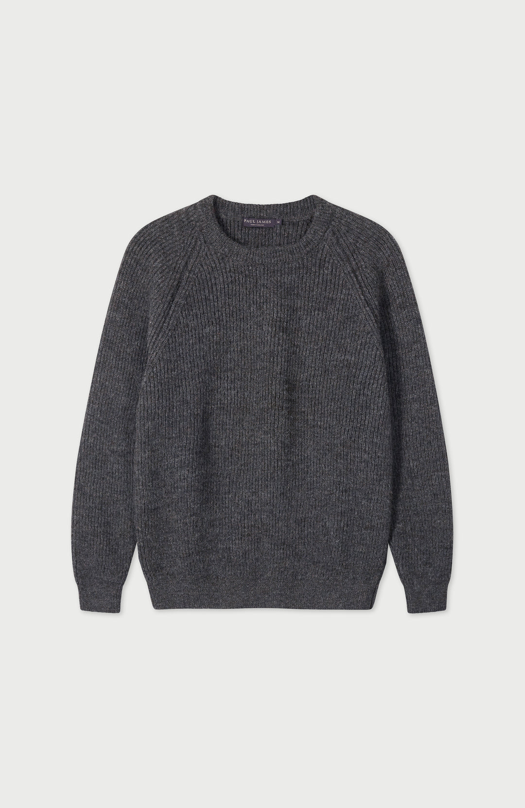 Charcoal Mens Sheepsoft British Wool Made In England Jumper By Paul James