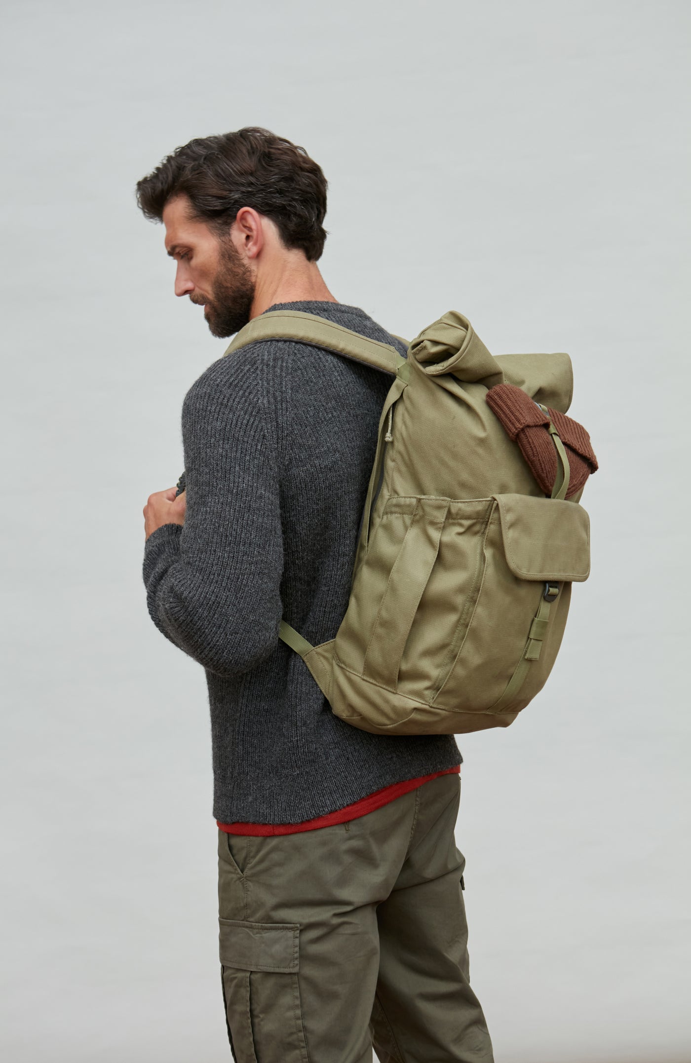 Mens Sheepsoft British Wool Fisherman Rib Knit Jumper