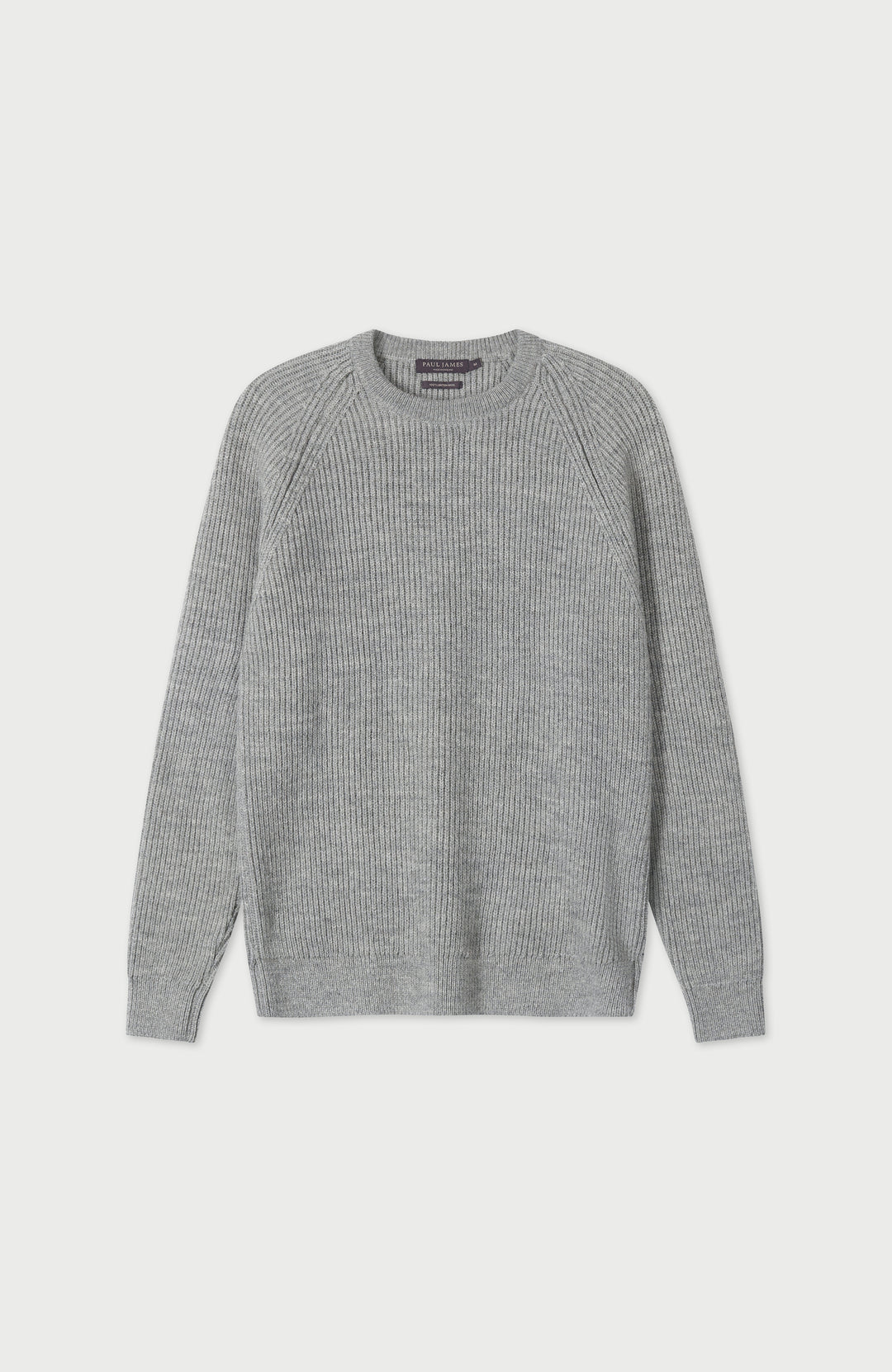 Grey Mens Sheepsoft British Wool Made In England Jumper By Paul James