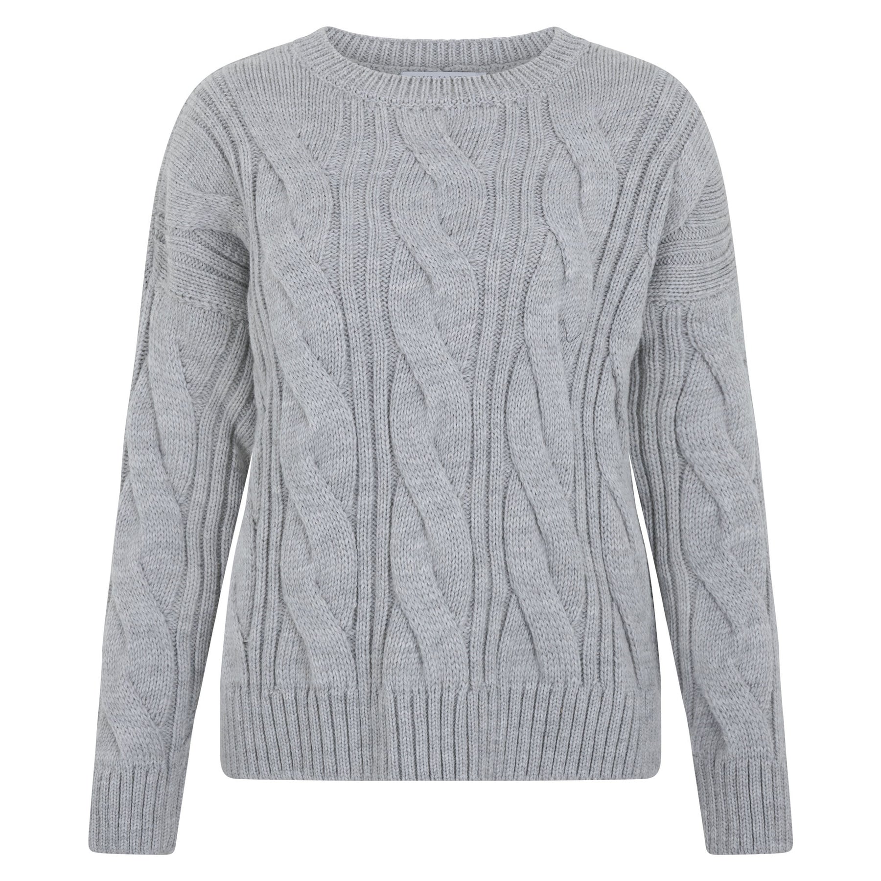 Womens Chunky Merino Wool Cable Jumper