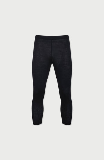 Black Mens Merino Activewear Thermal Bottoms