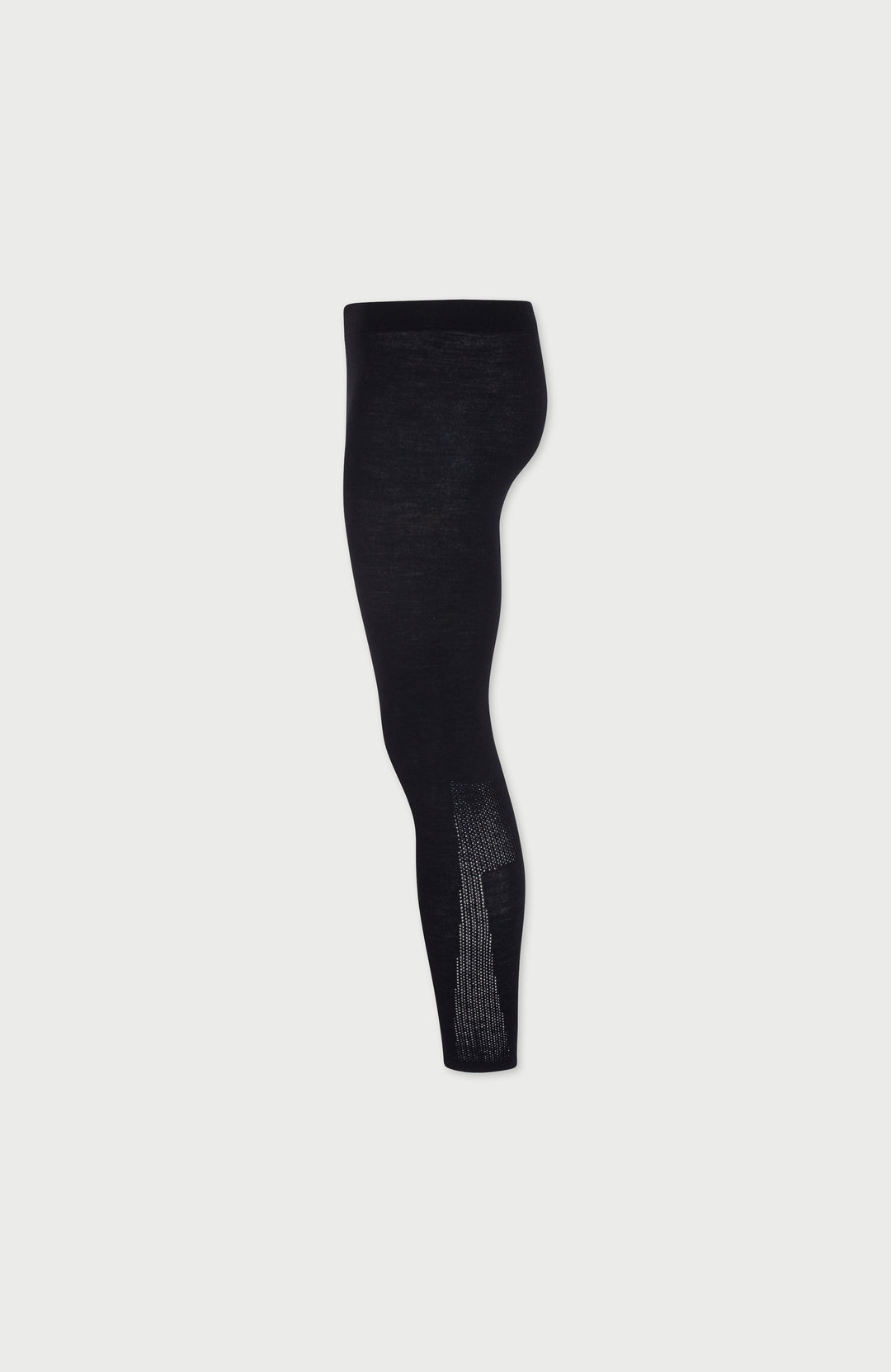 Black womens thermal wool leggings by Paul James Knitwear