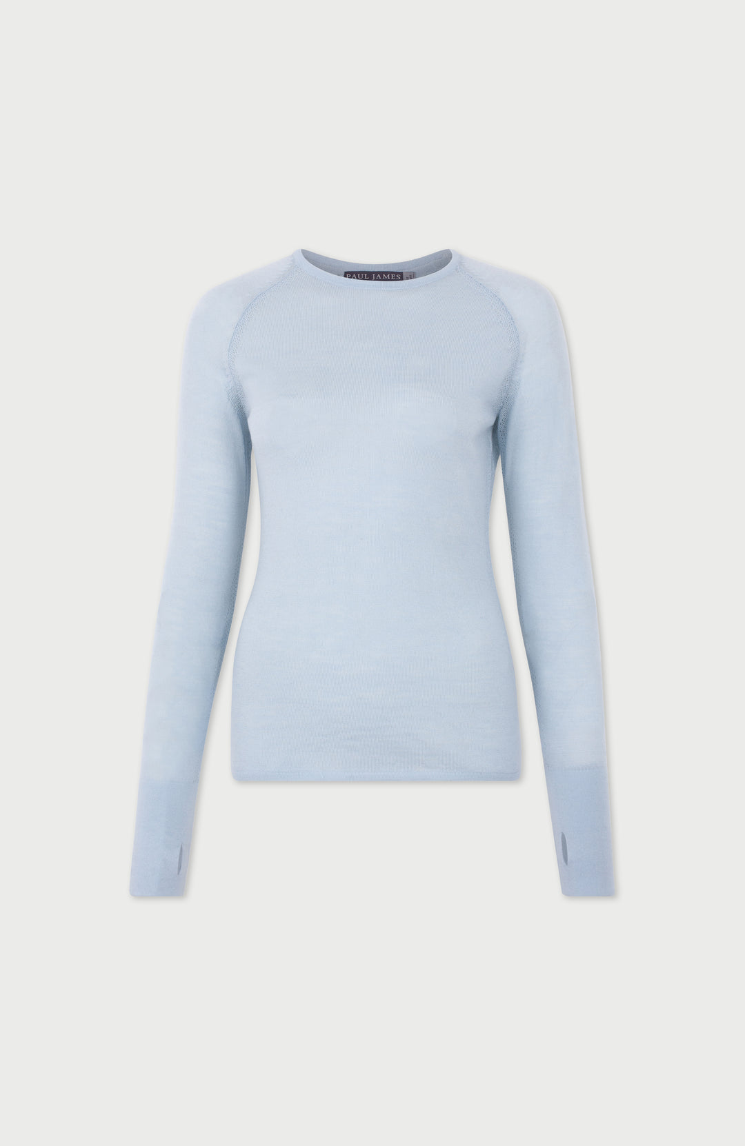 Blue womens merino activewear training top