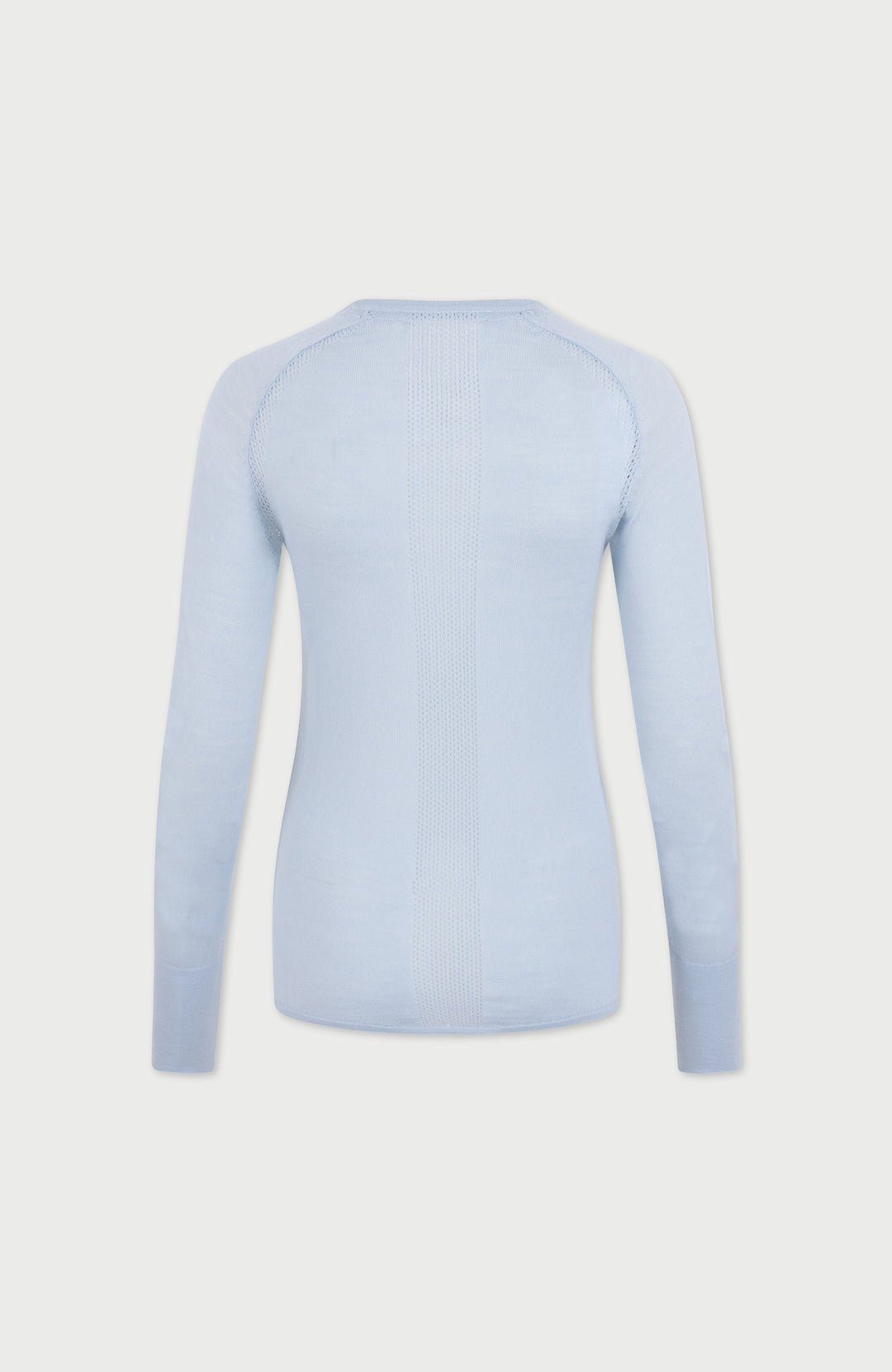 Blue womens merino activewear training top