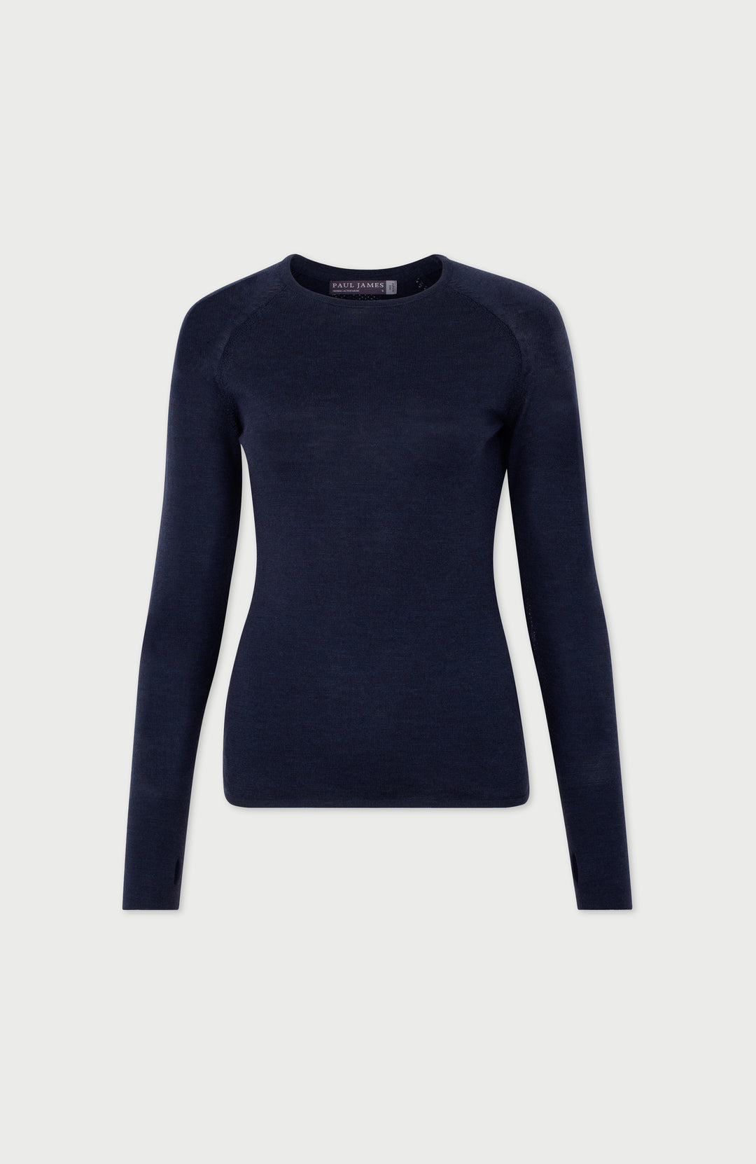 Navy womens merino activewear training top