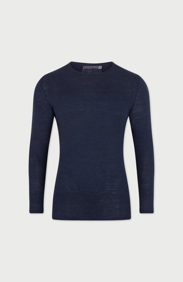 Navy Mens Merino Activewear top