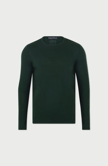 Green Mens Merino Activewear Training Top