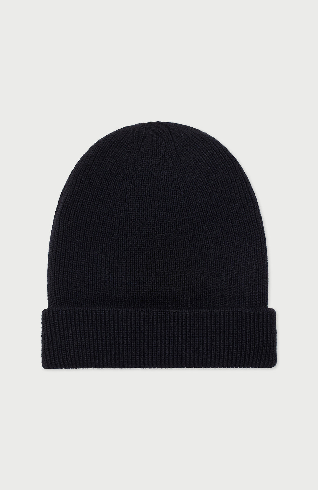 Black Merino Wool Beanie By Paul James