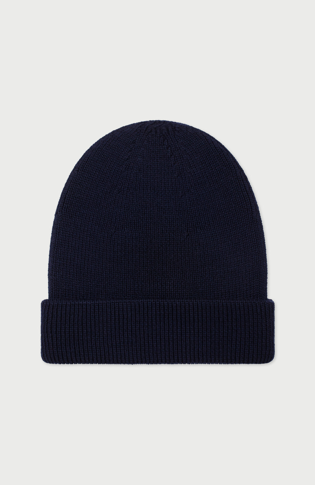 Navy Merino Wool Beanie By Paul James