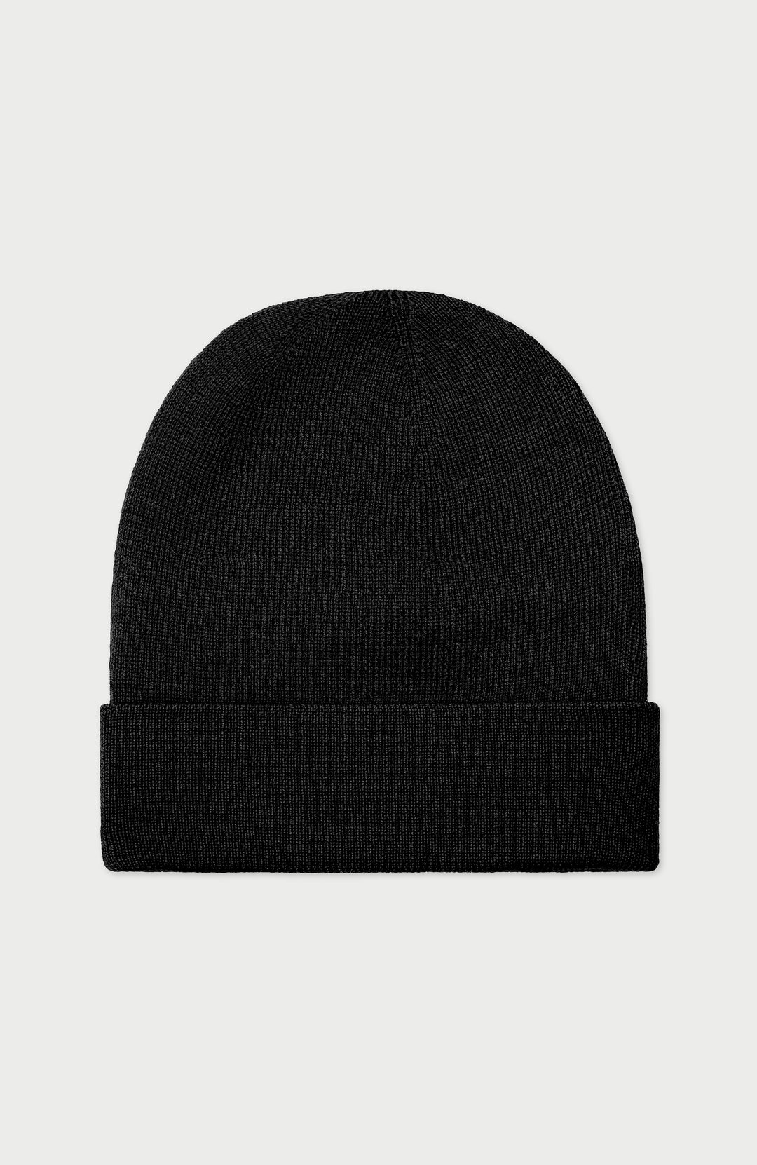 Black Lightweight Merino Wool Beanie By Paul James