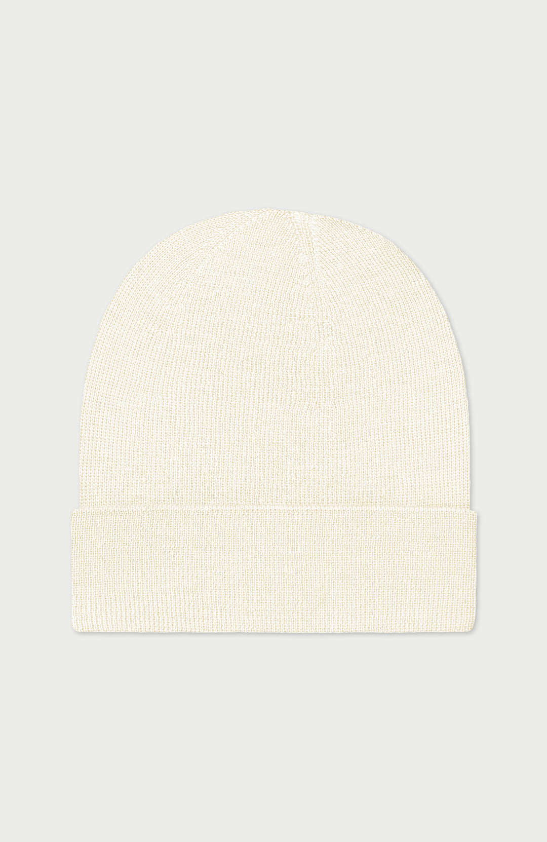 Ecru Lightweight Merino Wool Beanie By Paul James