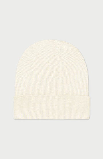 Ecru Lightweight Merino Wool Beanie By Paul James