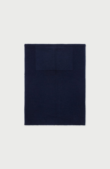 Navy Merino Wool Neck Snood By Paul James