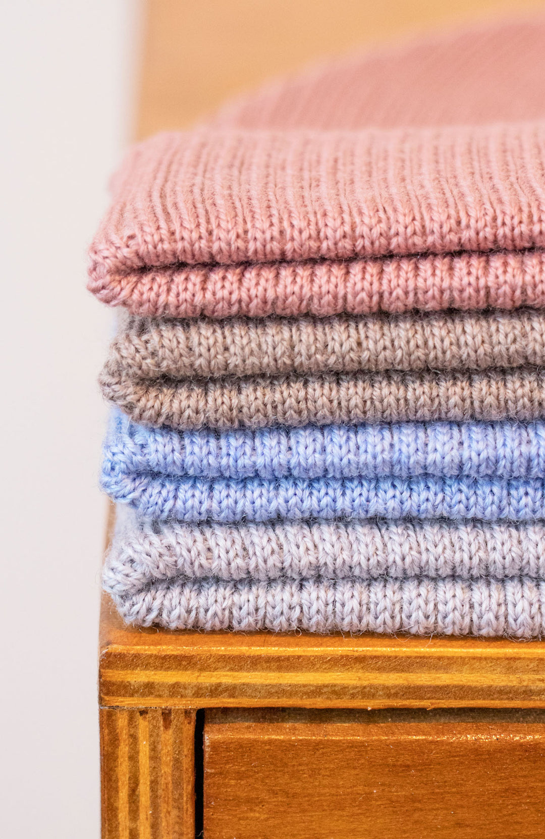 fine merino wool ribbed beanie