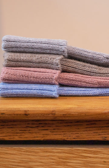 Womens Ribbed Extra Fine Merino Wool Beanie