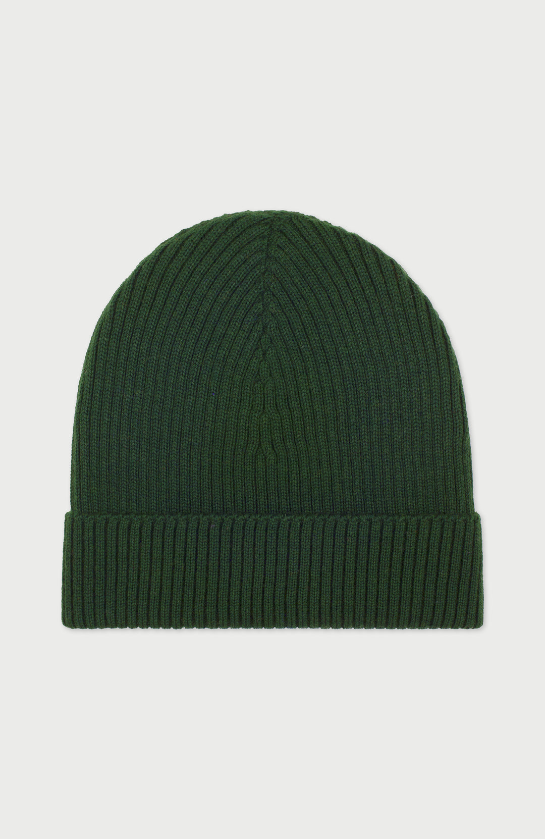 Green Ribbed Extra Fine Merino Wool Beanie By Paul James