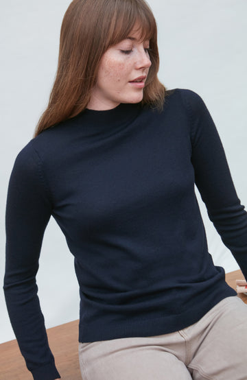 womens fine merino mock neck paul james sweater