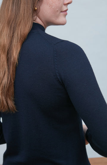 womens fine merino mock neck paul james sweater