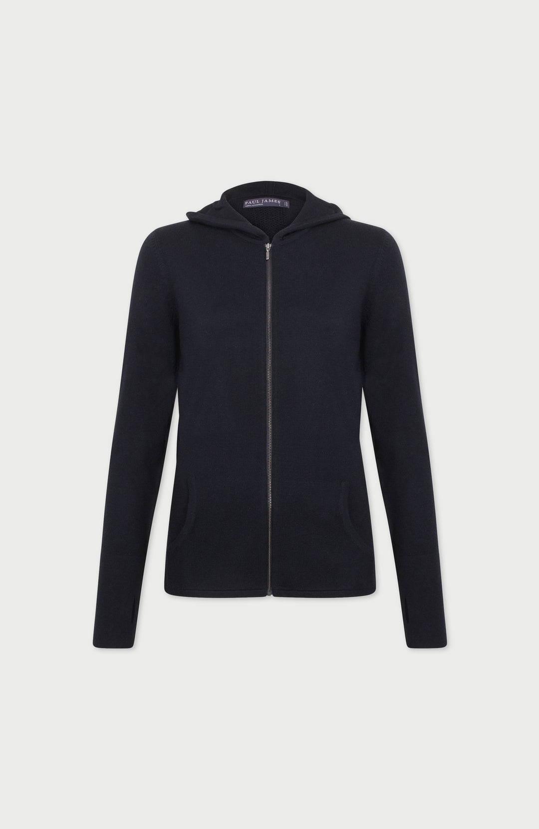 Black Womens Activewear Hooded Jumper By Paul James