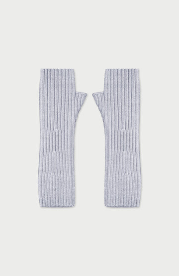 Grey Merino Wool Gloves By Paul James