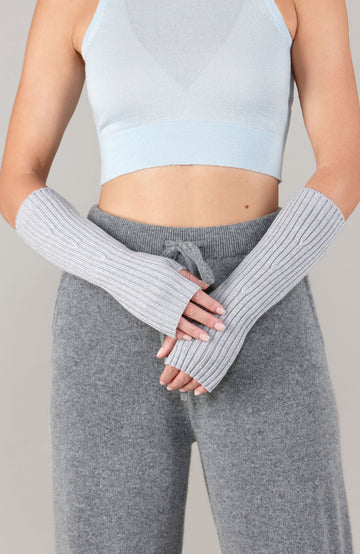 grey womens merino wool gloves by Paul James