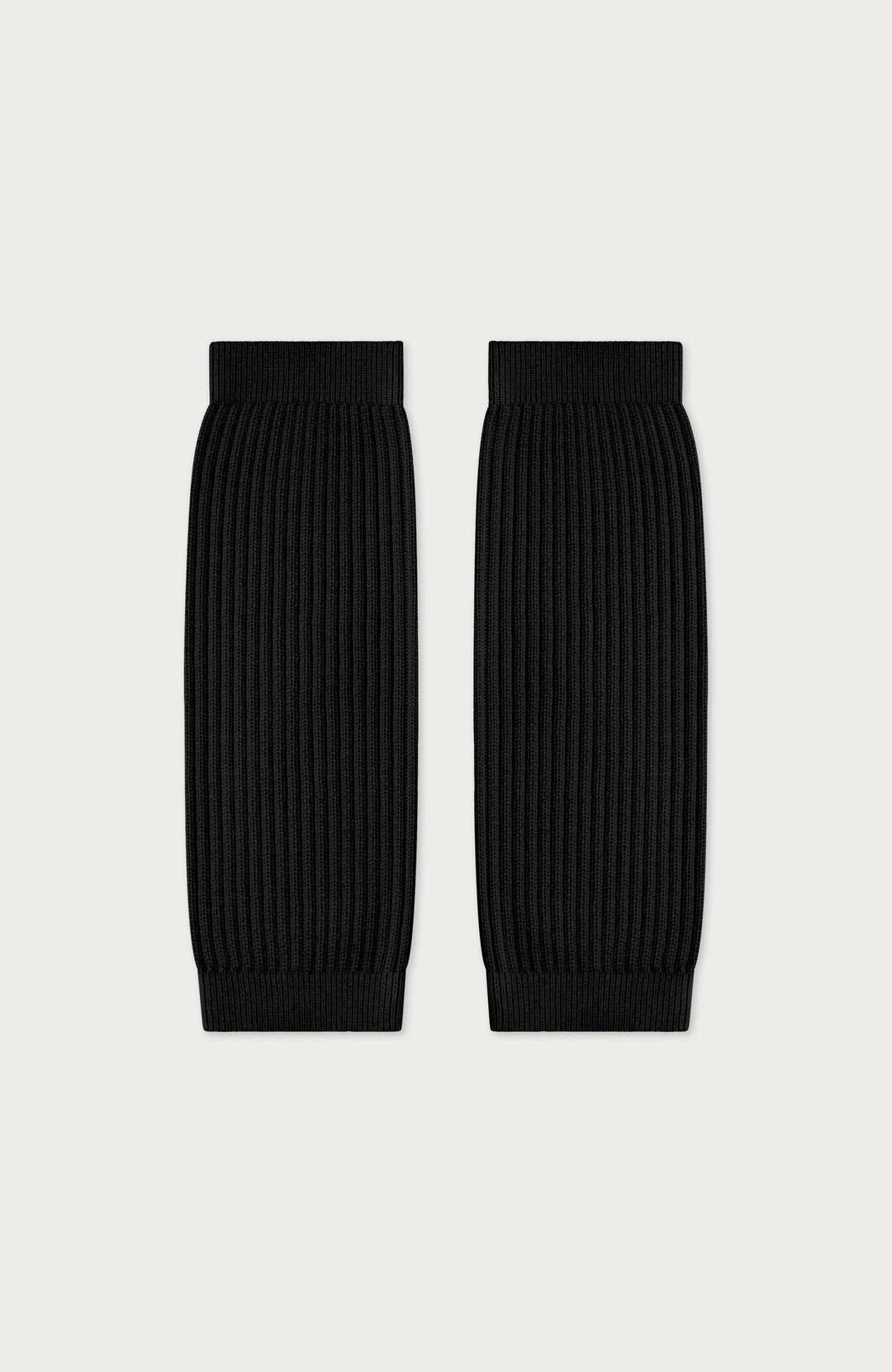 Black Womens Merino Wool Leg Warmers  By Paul James
