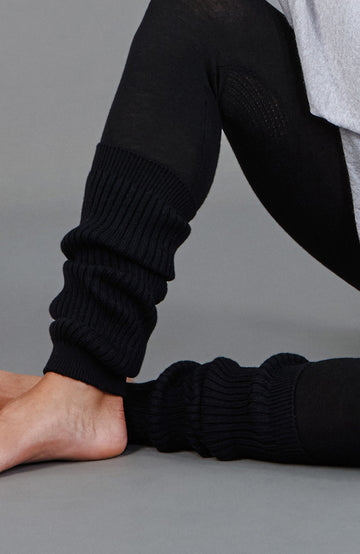black wool leg warmer by Paul James