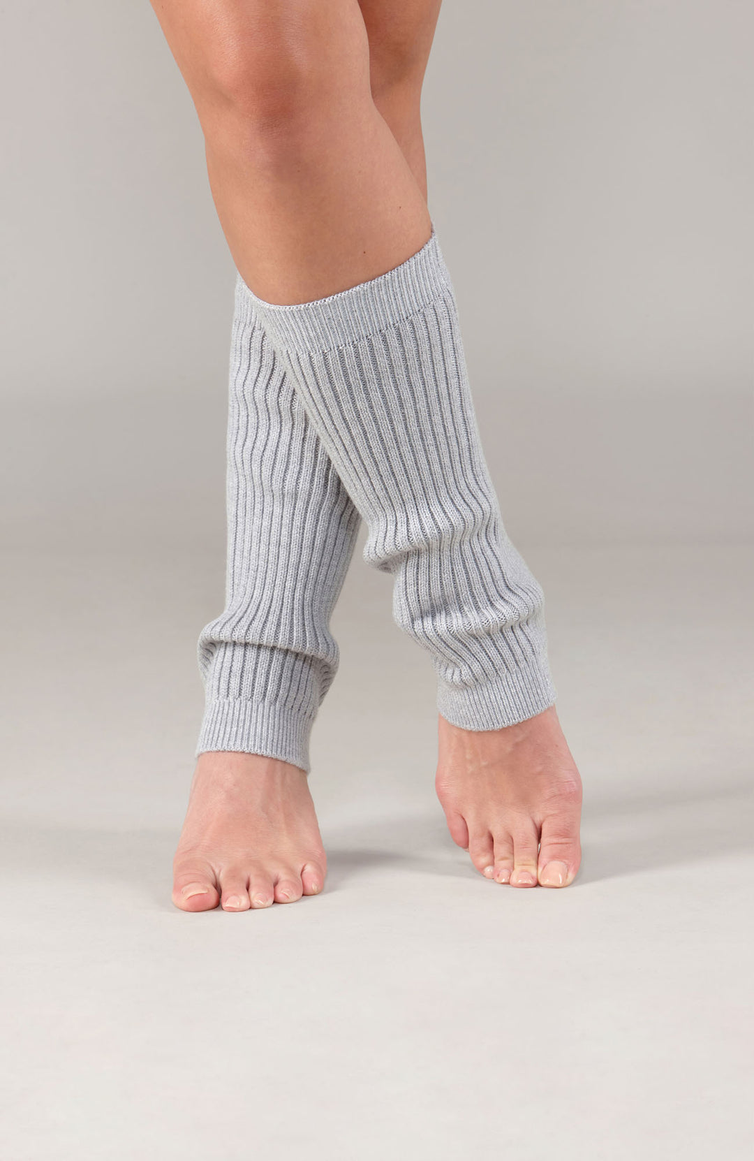grey merino wool leg warmers by Paul James