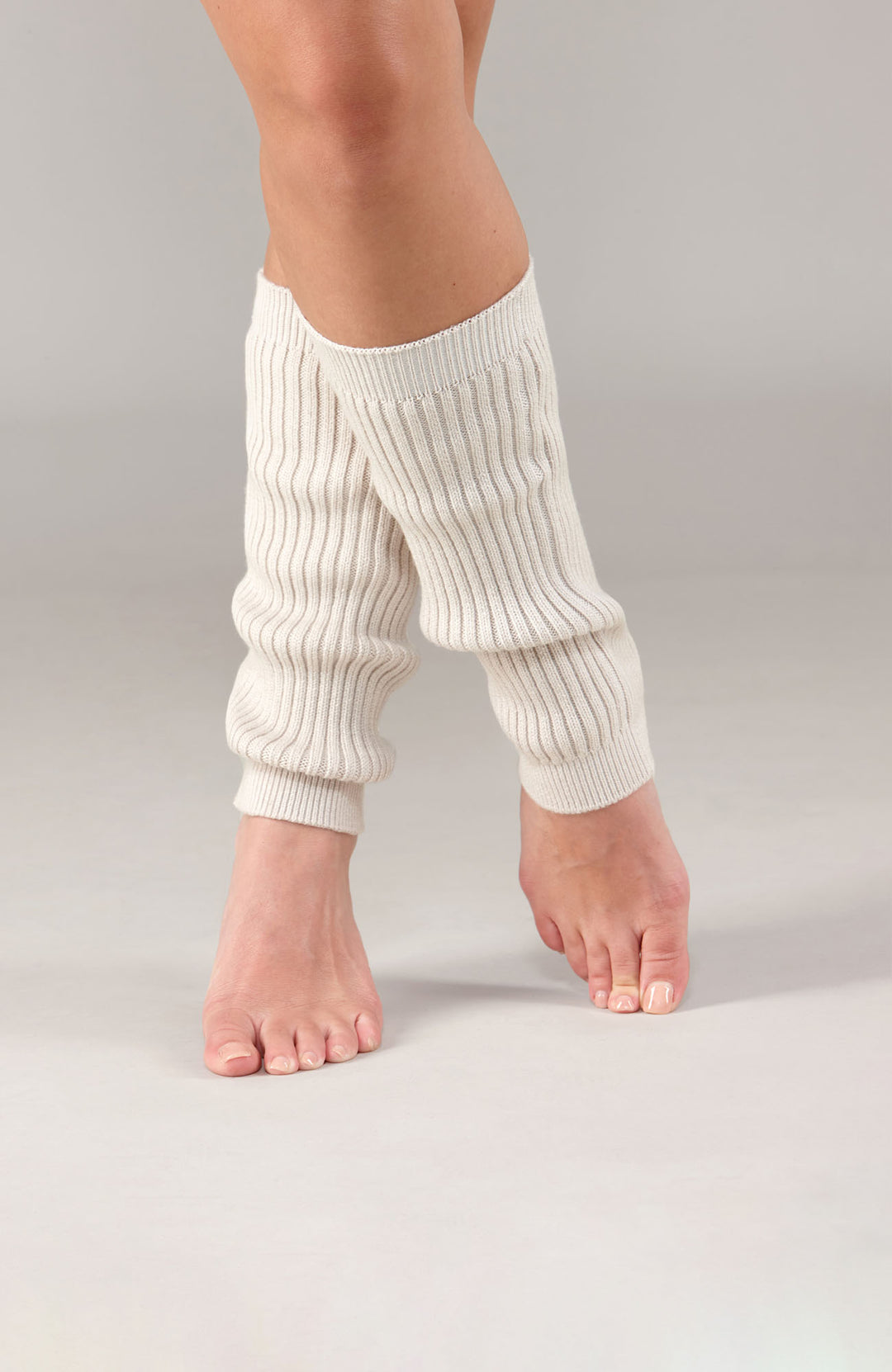 grey merino wool leg warmers by Paul James