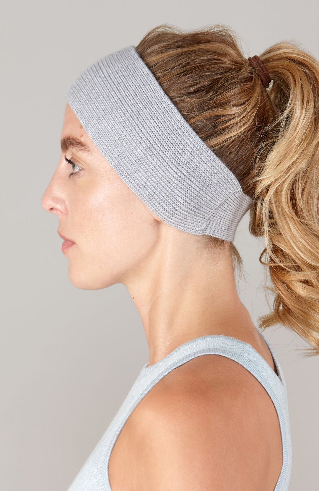 Grey Womens Merino Wool Headband By Paul James