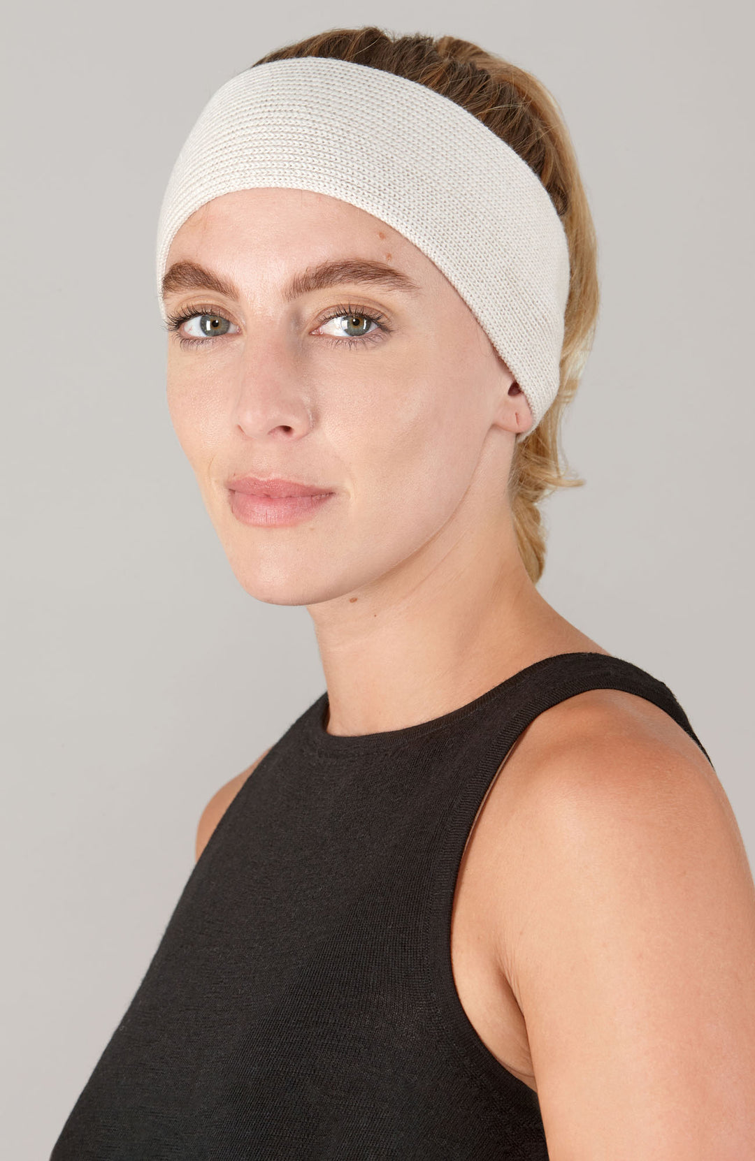 Shell merino wool headband by Paul James
