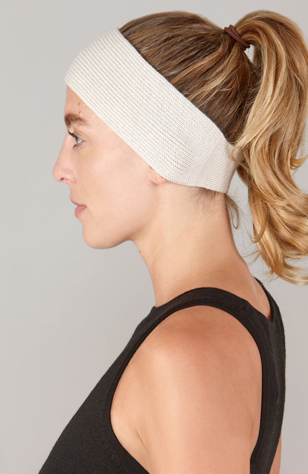 Shell merino wool headband by Paul James