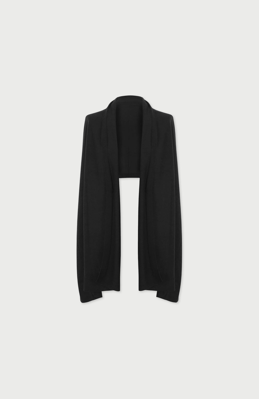 Black Merino Wool Scarf Wrap By Paul James