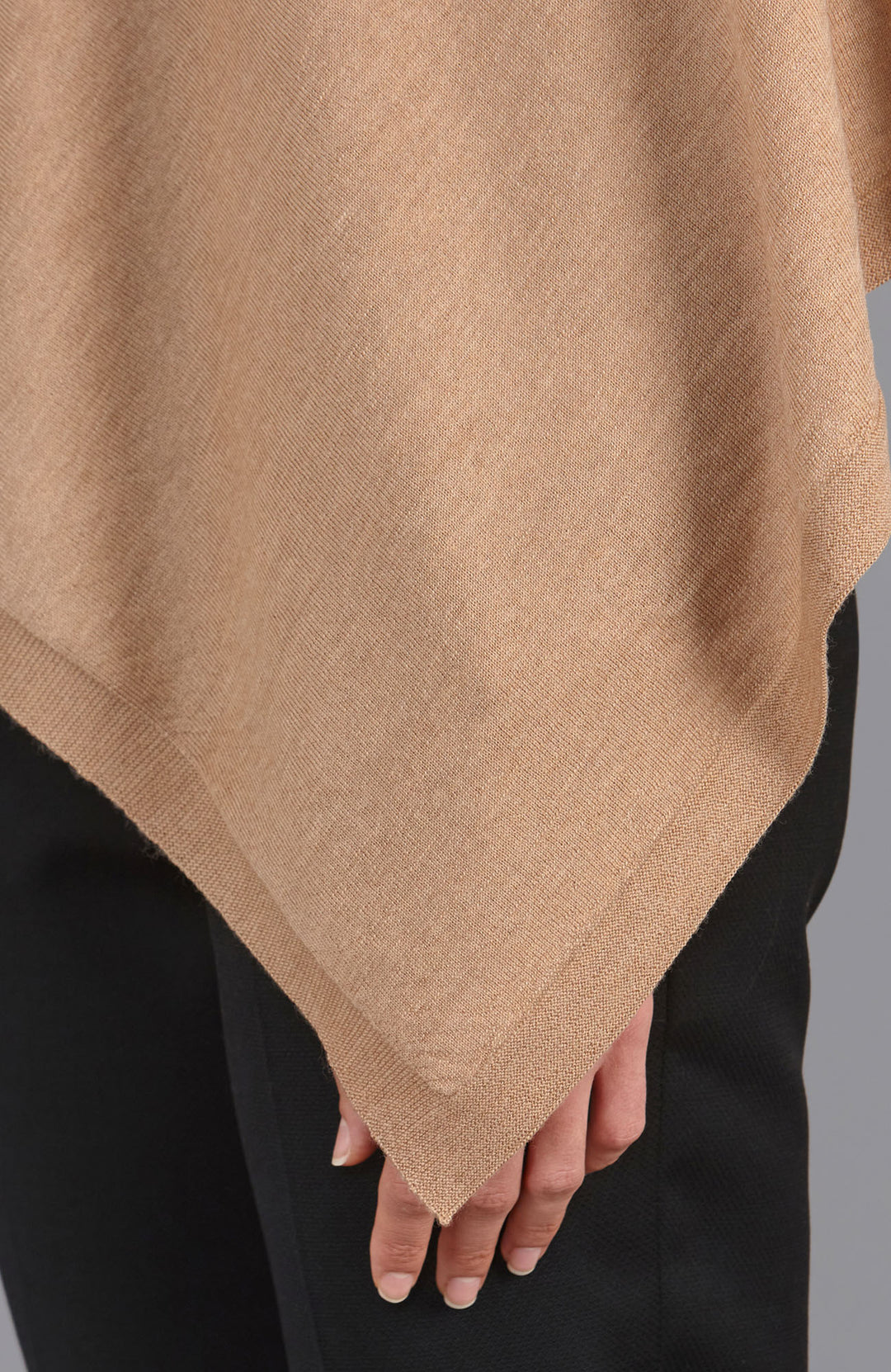 camel merino wool wrap